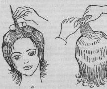 Közepes haj formázása hajsütővassal: leírás, lépésről lépésre formázási útmutató, szükséges kiegészítők és tippek a fodrászoktól Technológia a göndörítéshez „le” módszerrel